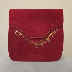 Bally Vintage Red Suede Women's Bag